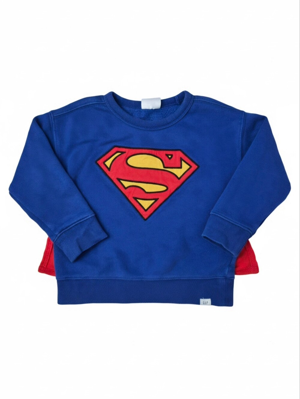 Baby Gap DC Comics Superman Sweatshirt Detachable Cape Blue 3 Years Toddler